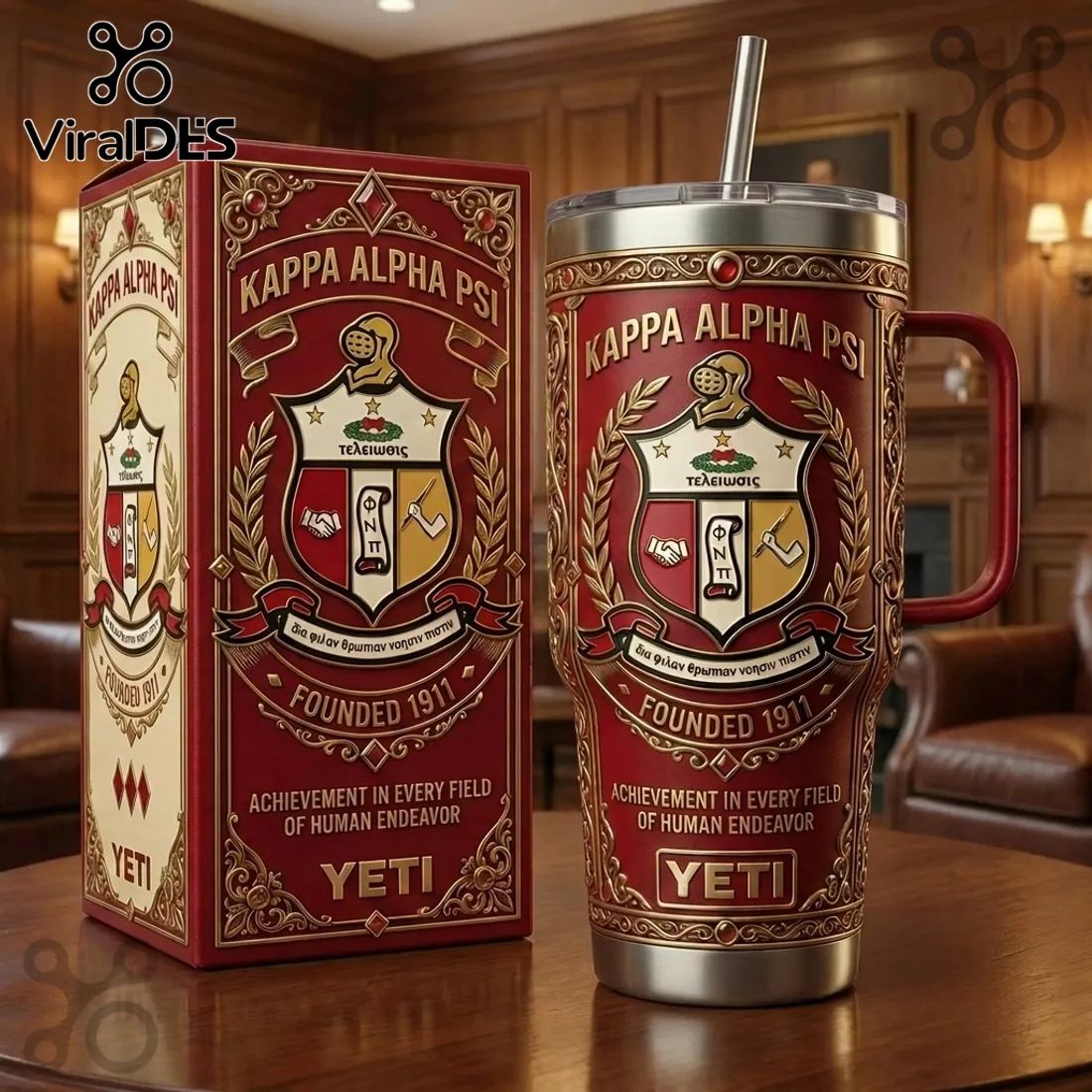 Yeti x Kappa Alpha Psi 40oz Stanley Tumbler