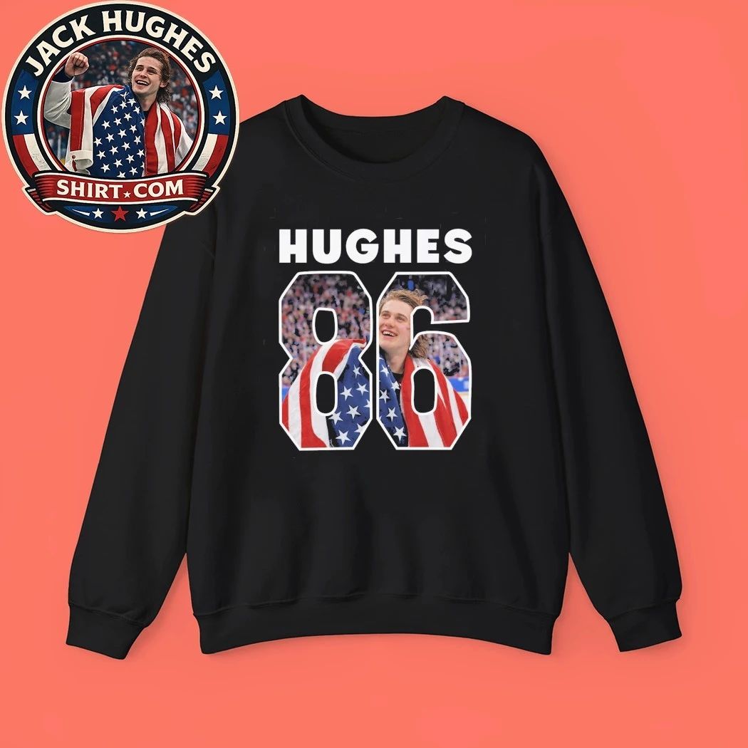 Jack Hughes #86 Usa Gold American Hockey Graphic T-Shirt