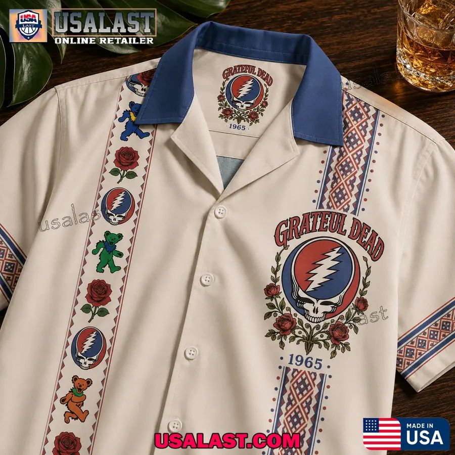 Grateful Dead Steal Your Face Skull Logo 1965 Hawaiian Shirt