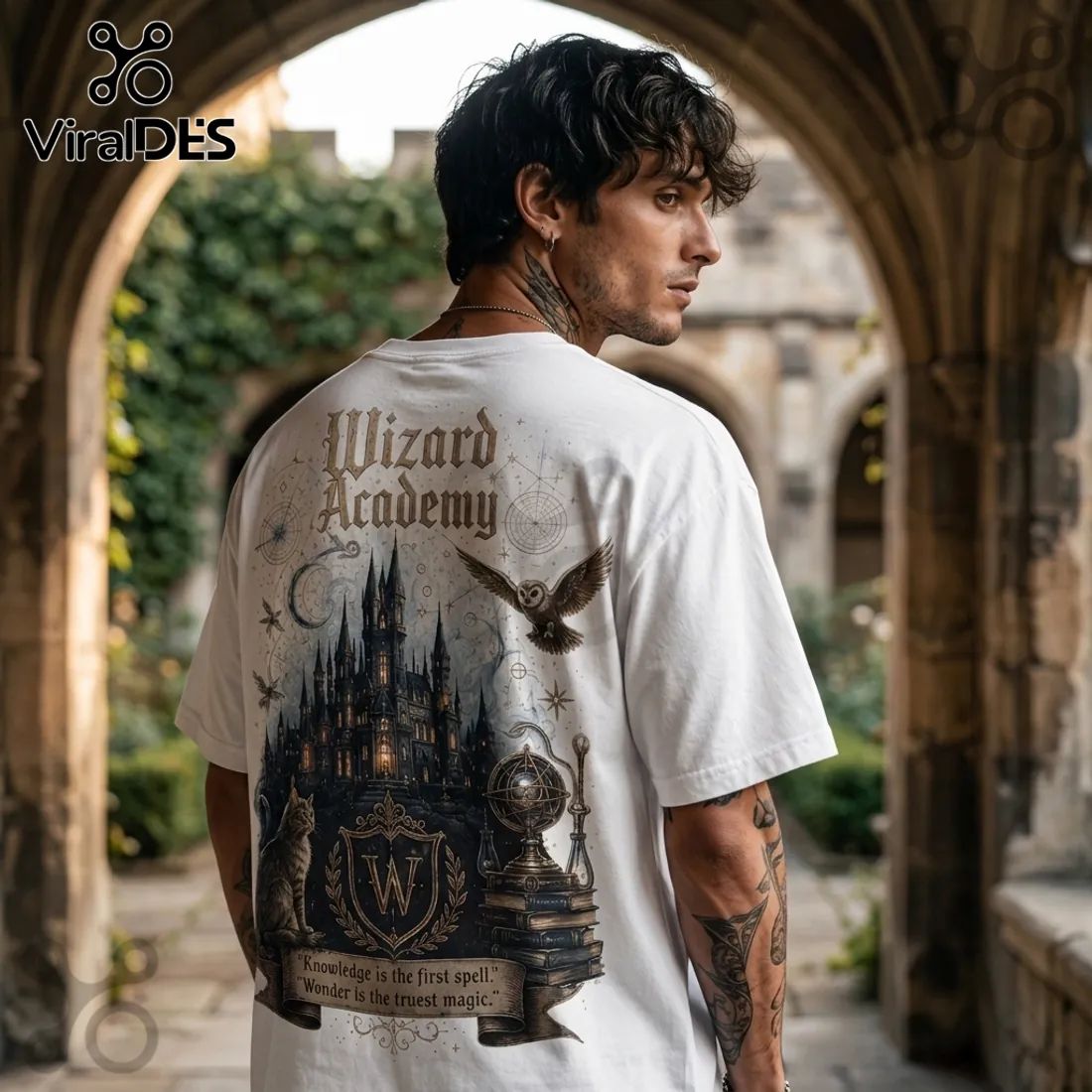 Wizard Academy Magic Castle Casual T-Shirt
