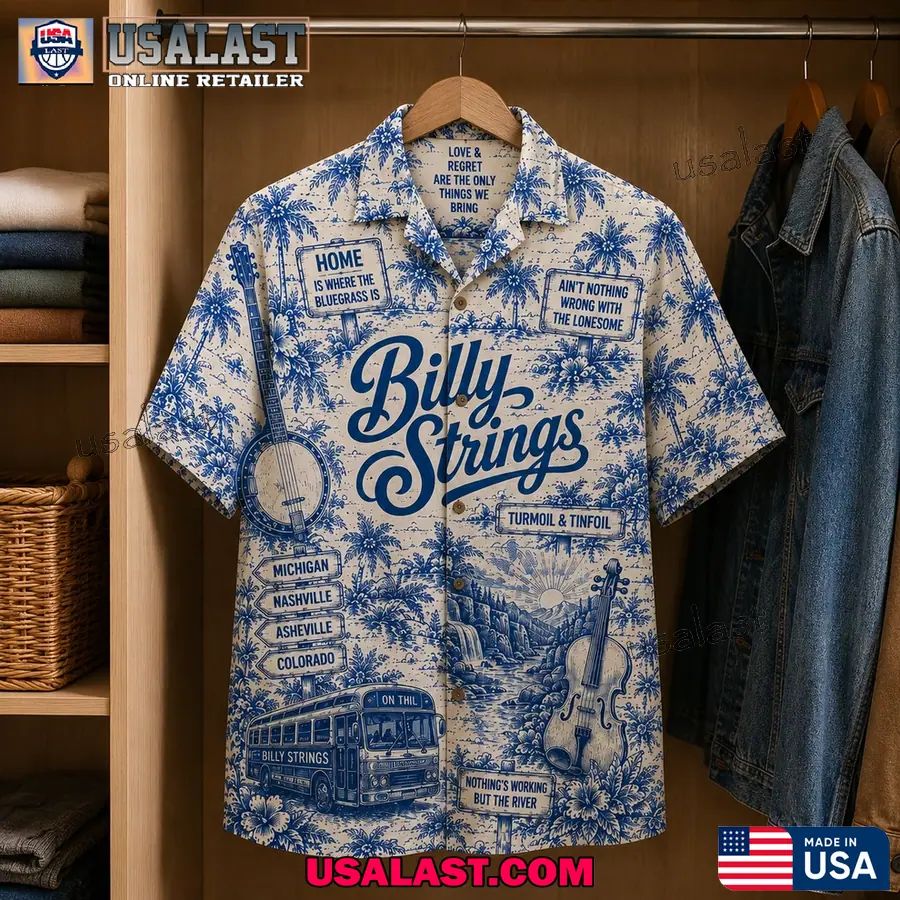 Billy Strings Tropical Blue Hawaiian Shirt