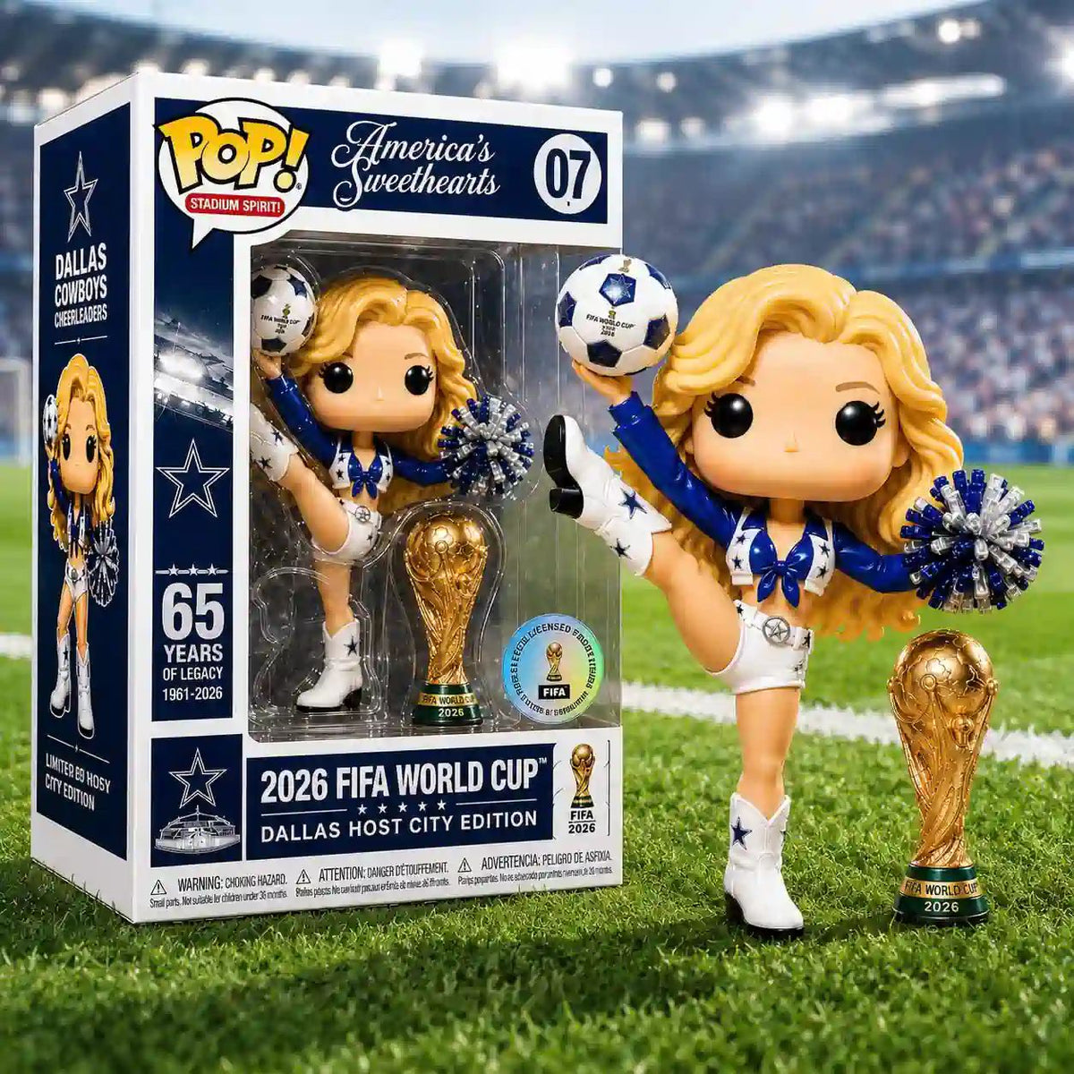 Dallas Cowboys Cheerleaders 65th Anniversary Commemorative Funko Pop! Figure