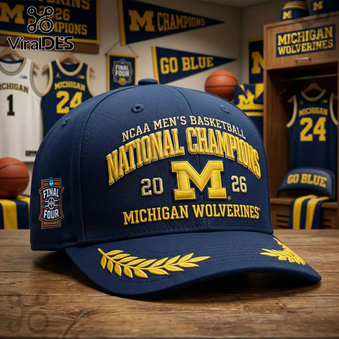 Michigan Wolverines 2026 Final Four Champions Baseball Cap