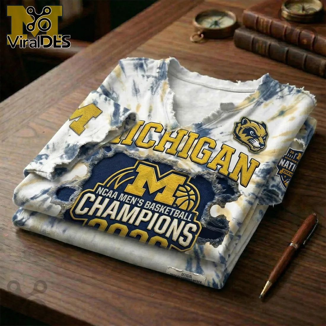 Michigan Wolverines 2026 NCAA Champions Tie Dye T-Shirt