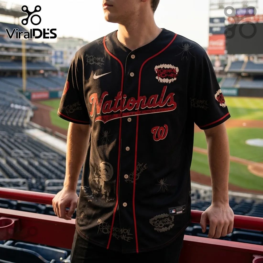 My Chemical Romance Washington Nationals Black Parade Baseball Jersey