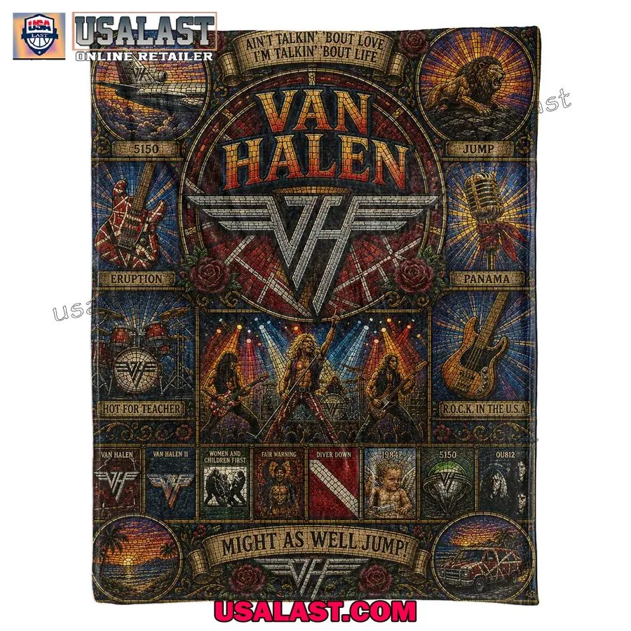 Van Halen Might As Well Jump Quilt Blanket