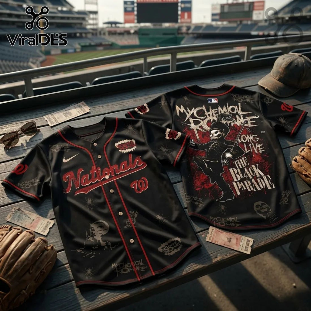 My Chemical Romance Washington Nationals Black Parade Baseball Jersey