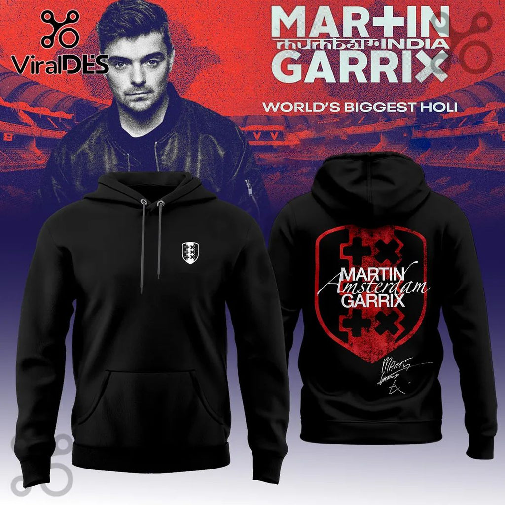 Martin Garrix Amsterdam DJ Fan Signature Black Pullover Hoodie
