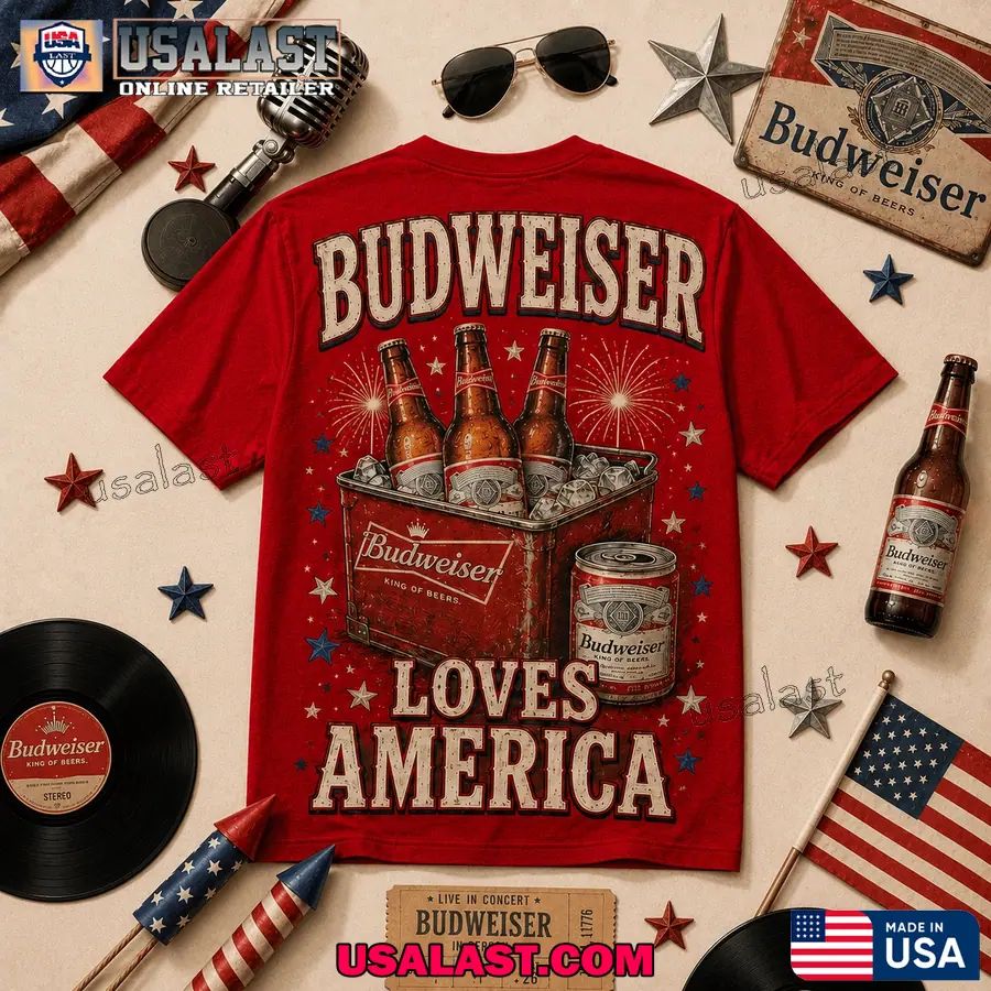 Budweiser Loves America 250 Years of Freedom 1776-2026 T-Shirt