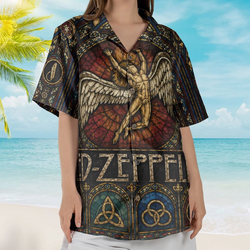 Led Zeppelin Swan Song Angel Hawaiian Shirt