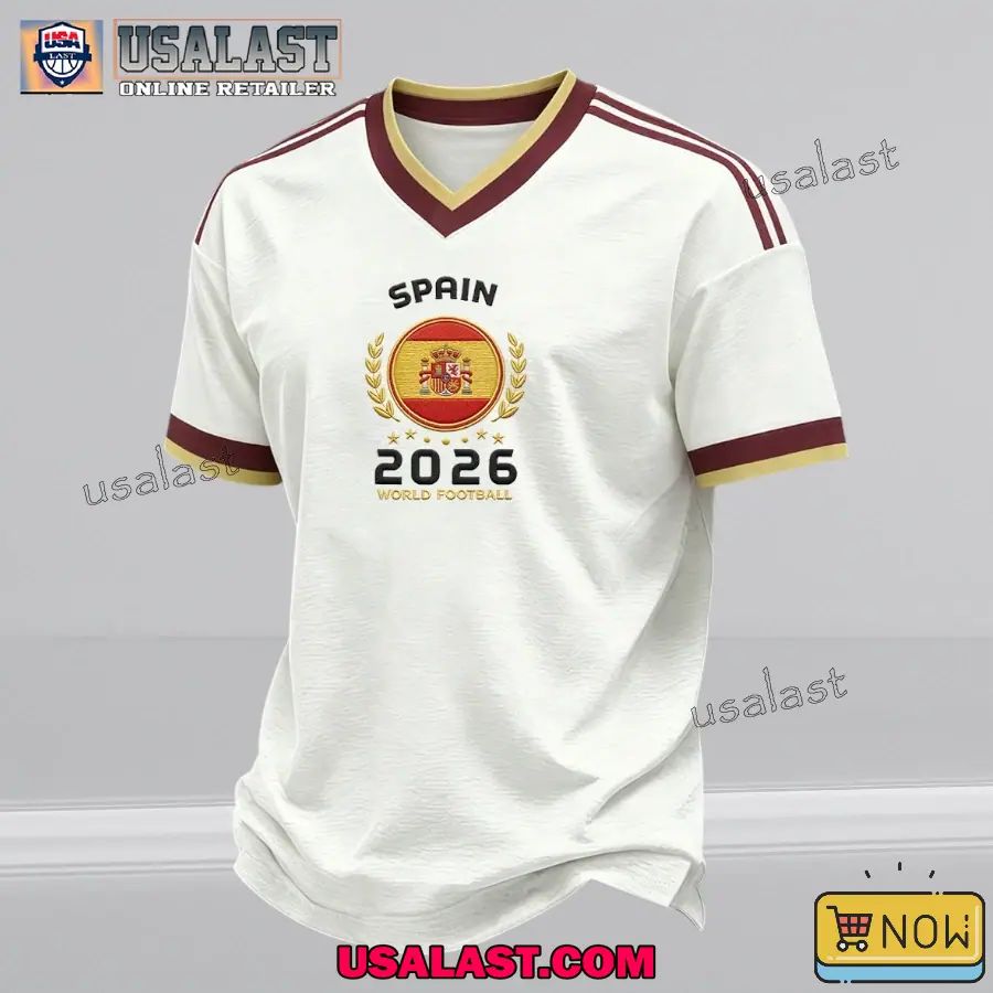 Spain Football WC 2026 Espana V-Neck Tee Shirt