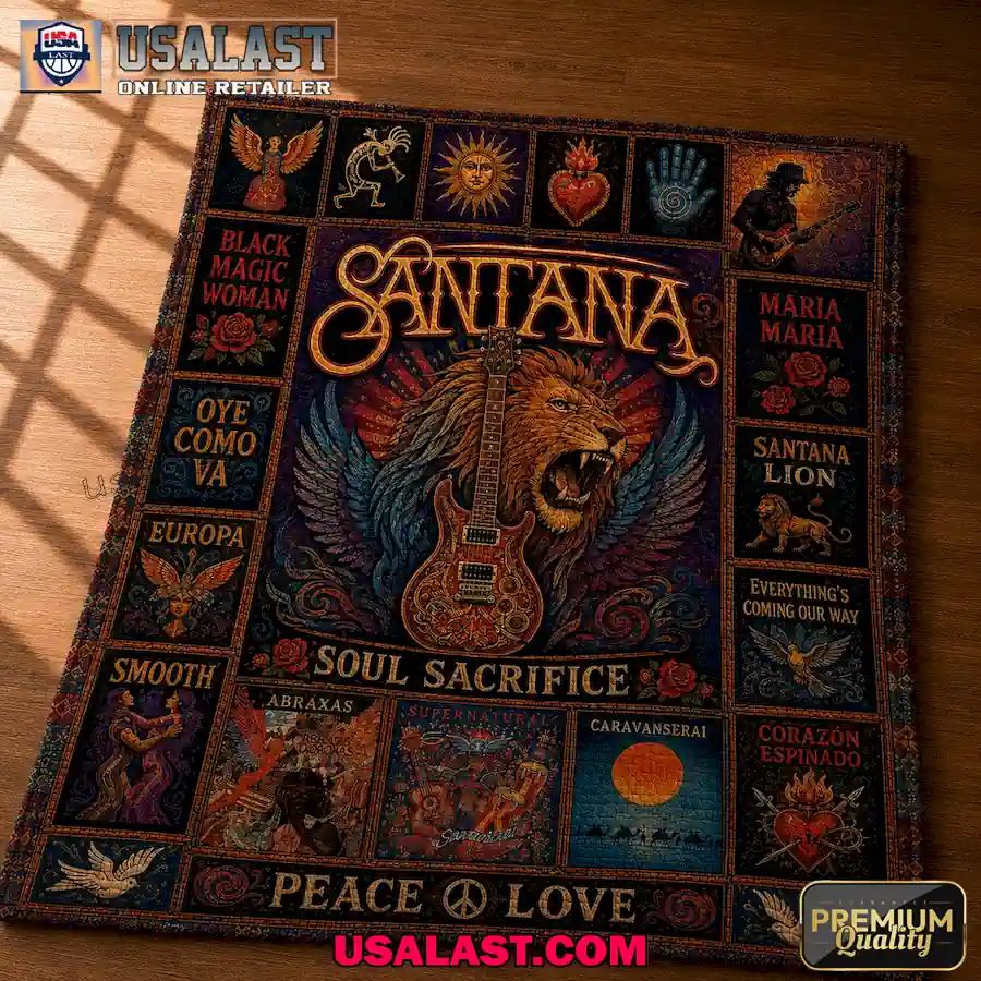 Carlos Santana The Mexican Legend Quilt Blanket