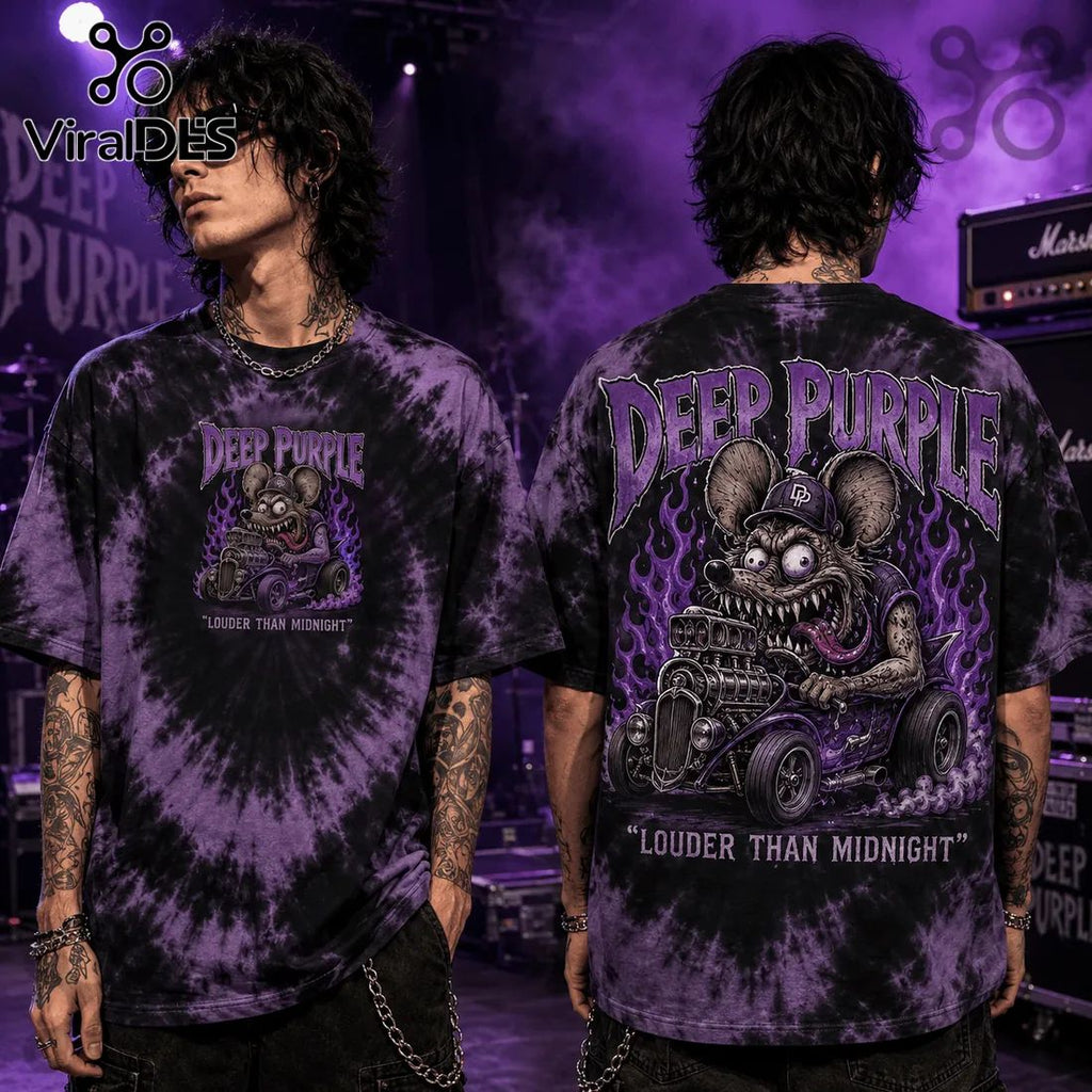 Deep Purple Louder Than Midnight Tie-Dye T-Shirt