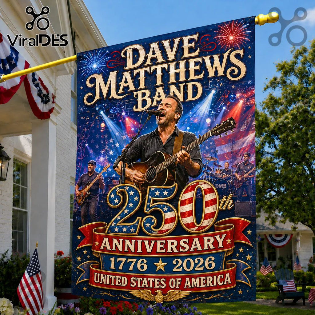 Dave Matthews Band America 250 Years 1776-2026 House Flag