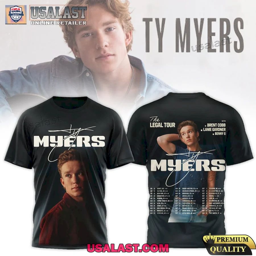 Ty Myers The Legal Tour 2026 Apparel Shirt