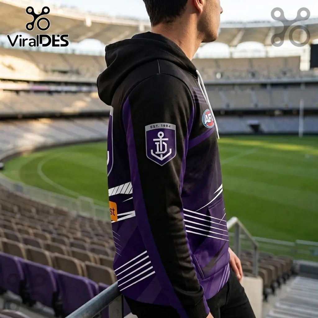 Fremantle Dockers Purple Black Logo Hoodie