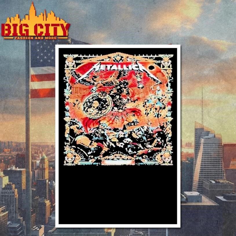 Metallica Tour Athens Greece Olympic Stadium May 9 2026 Acid Wash Shirt