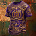 Omega Psi Phi 1911 Gold Greek Key Purple Shirt