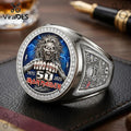 Iron Maiden 50th Anniversary Engraved Stainless Steel Ring