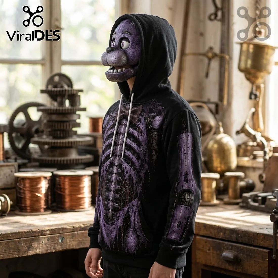 Five Nights at Freddy’s Purple Mechanical Skeleton Hoodie