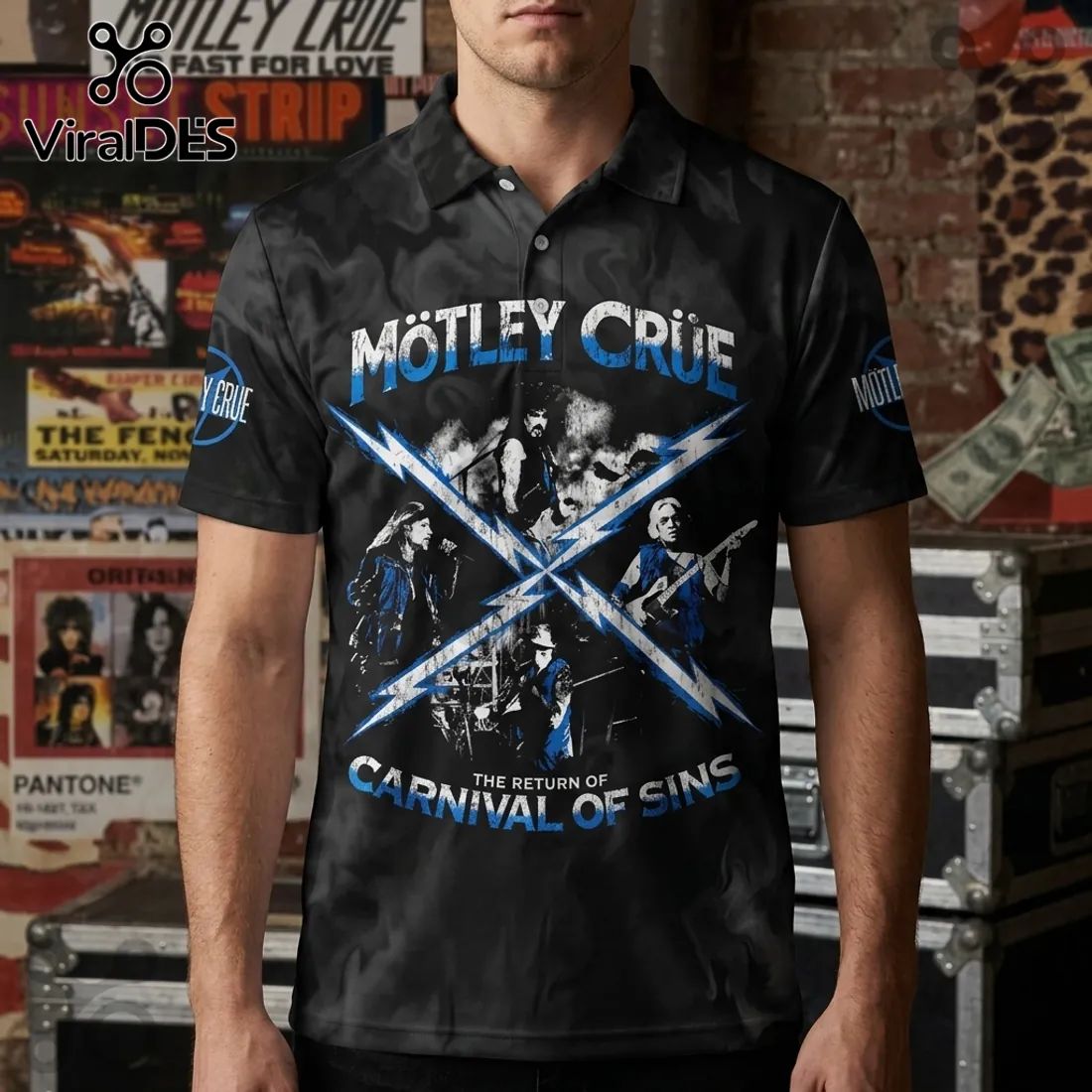 Motley Crue Carnival Of Sins 2026 Tour Polo Shirt