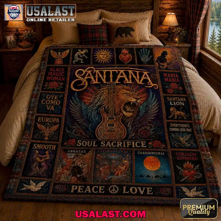 Carlos Santana The Mexican Legend Quilt Blanket