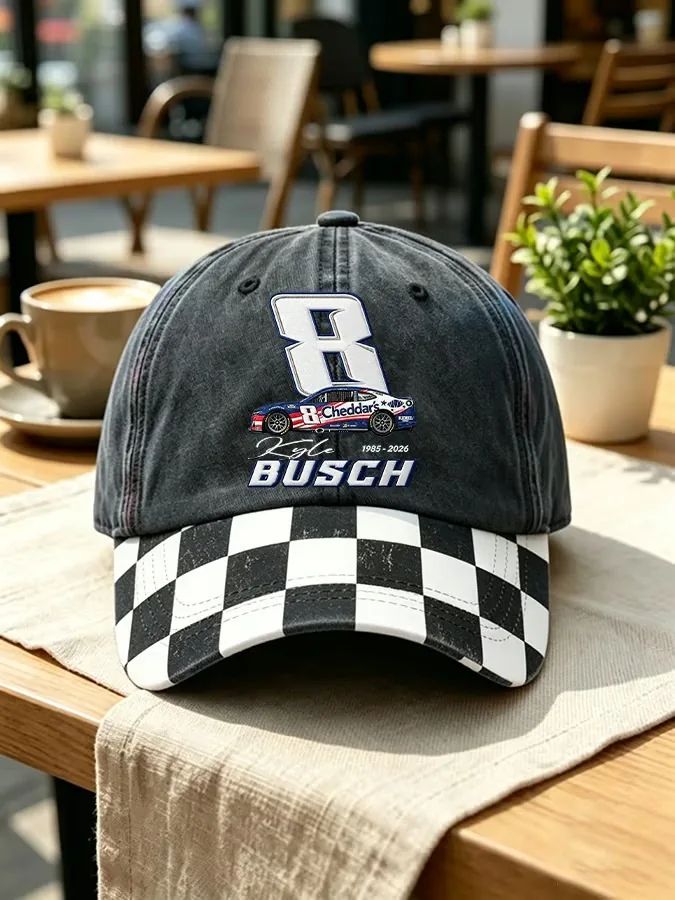 Kyle Busch Drag Racing Hero Print Casual Cap