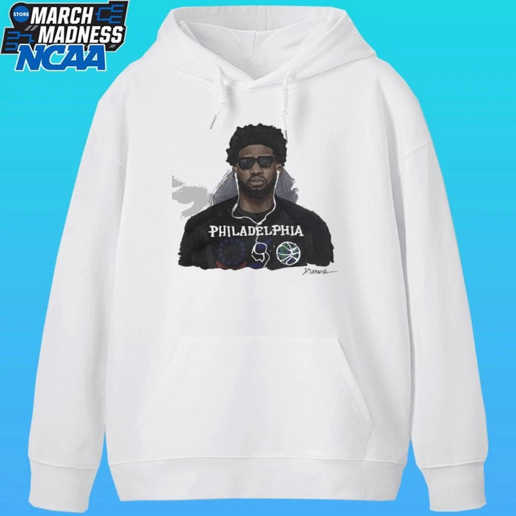 Philadelphia Basketball Sixers Joel Embiid Artwork By D. Sarana Shirt