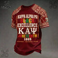 Kappa Alpha Psi Fraternity 1865 Juneteenth Maroon T-Shirt