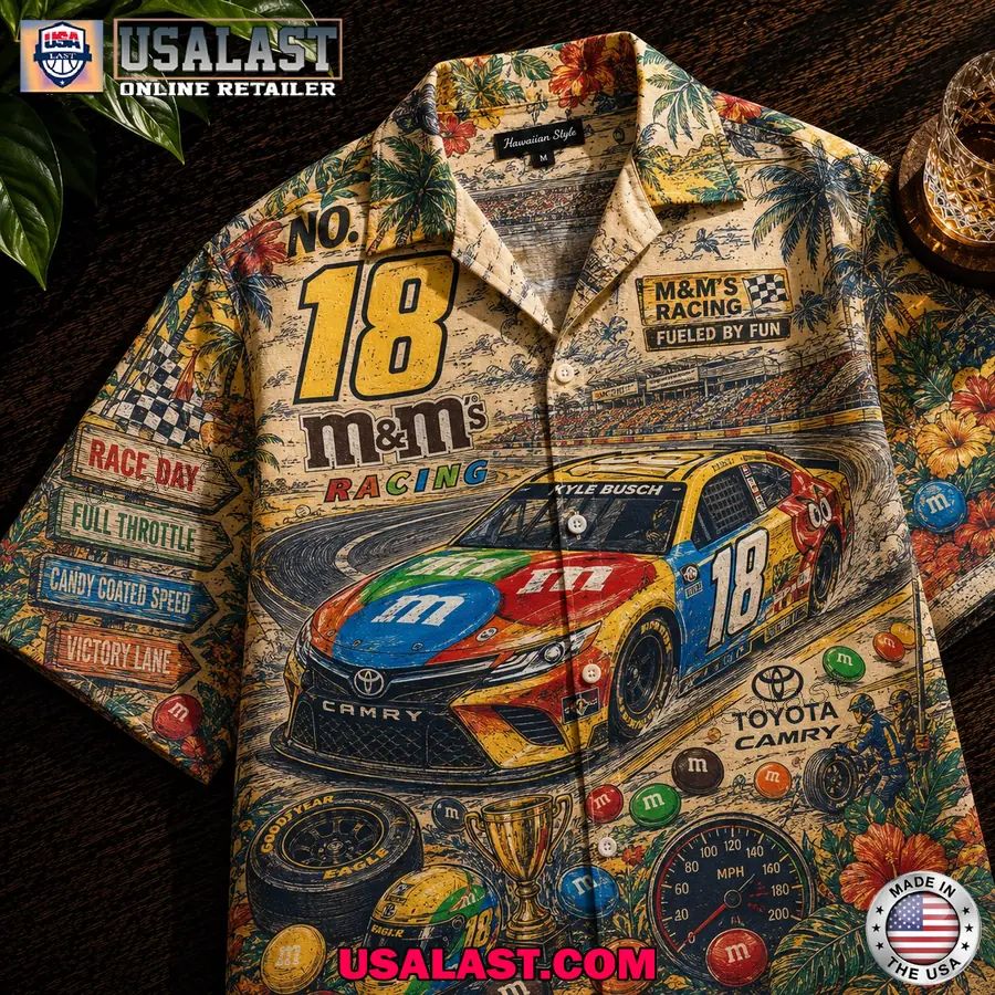 Kyle Busch Nascar Racing Tropical Hawaiian Shirt