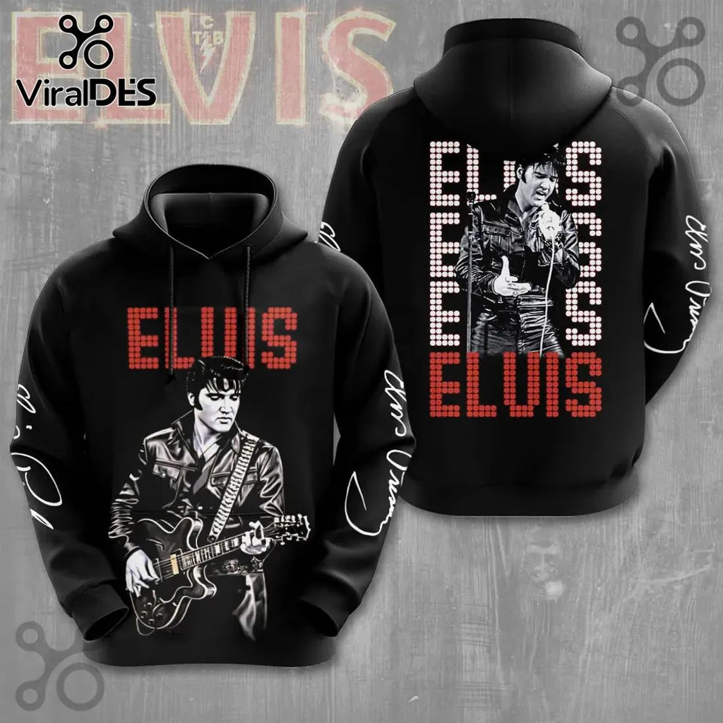 Elvis Presley Iconic Rock Legend Vivid Hoodie