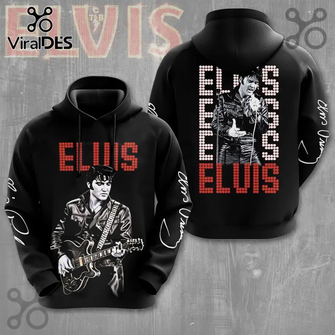 Elvis Presley Iconic Rock Legend Vivid Hoodie
