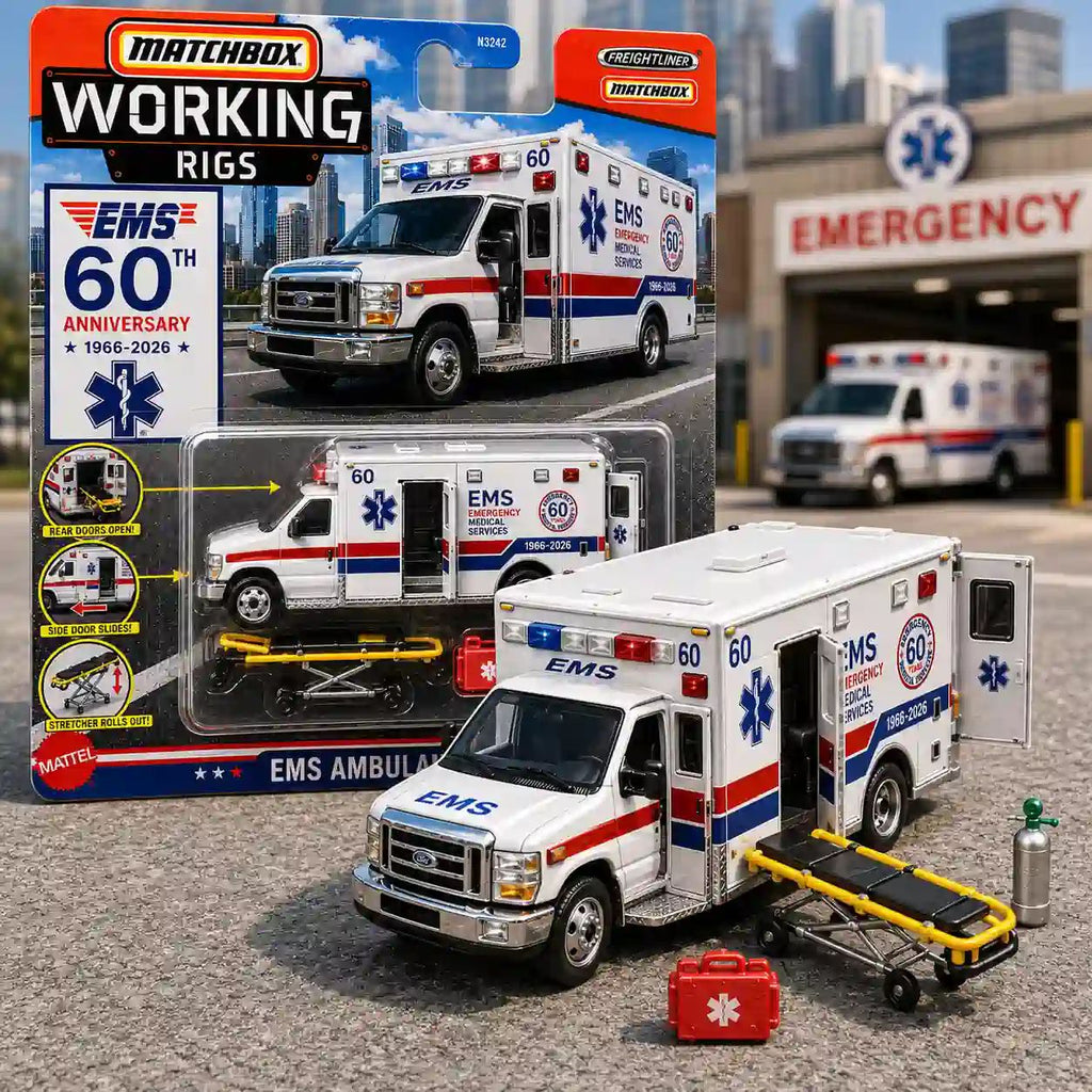 Wheels Matchbox Working Rigs EMS 60th Anniversary Ambulance