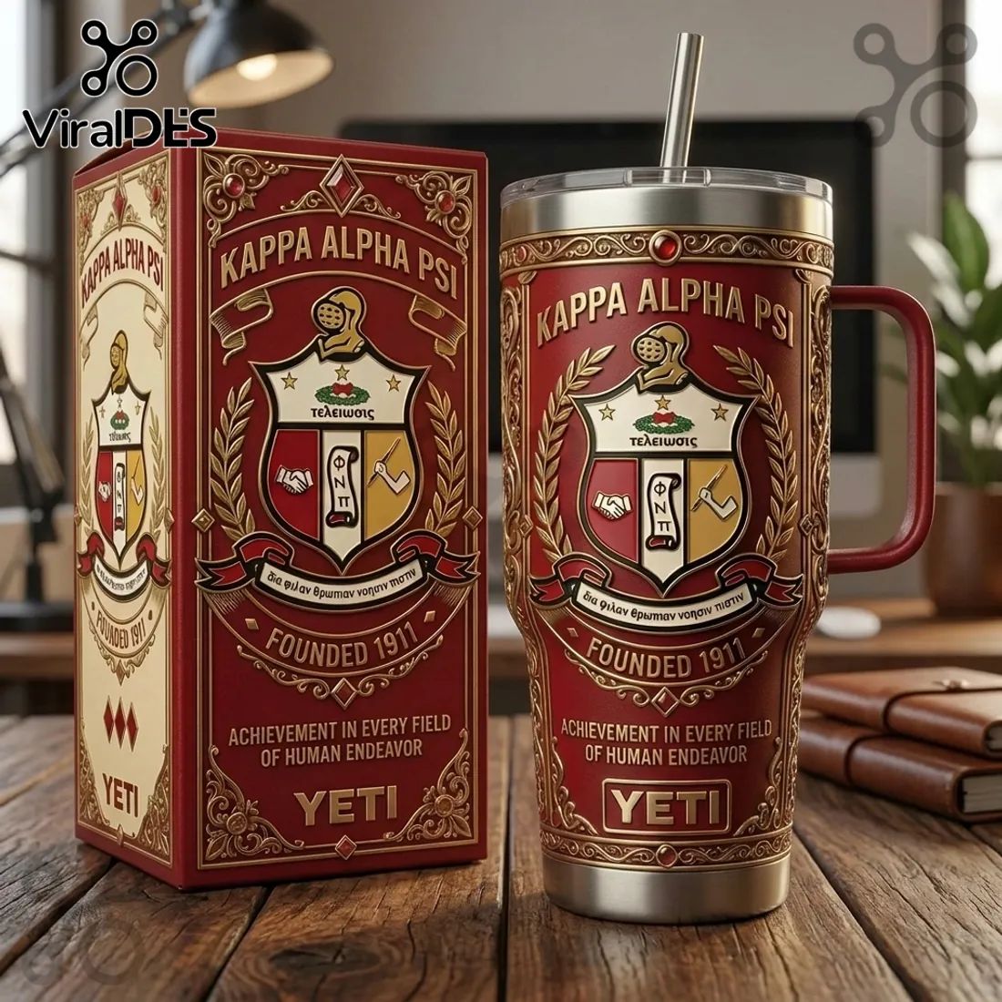 Yeti x Kappa Alpha Psi 40oz Stanley Tumbler