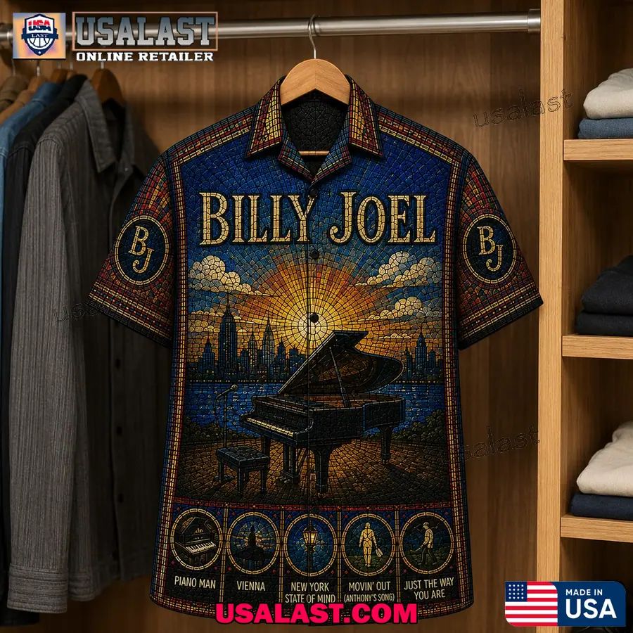 Billy Joel Stained Glass Unisex Hawaiian Shirt
