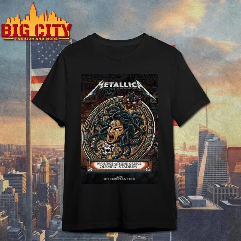Metallica M72 Athens Fan Card Pop Up Shop At Olympic Stadium Greece On May 9 2026 M72 European Tour Medusa Art Poster Shirt