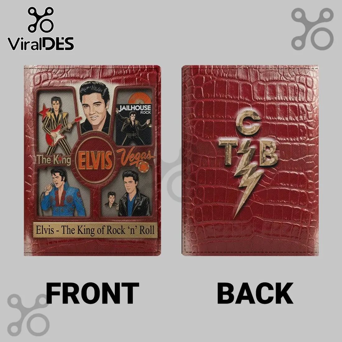 Elvis Presley Vegas Themed Faux Leather Passport