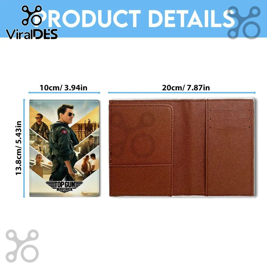 Gun Maverick Movie Fandom Leather Passport Cover