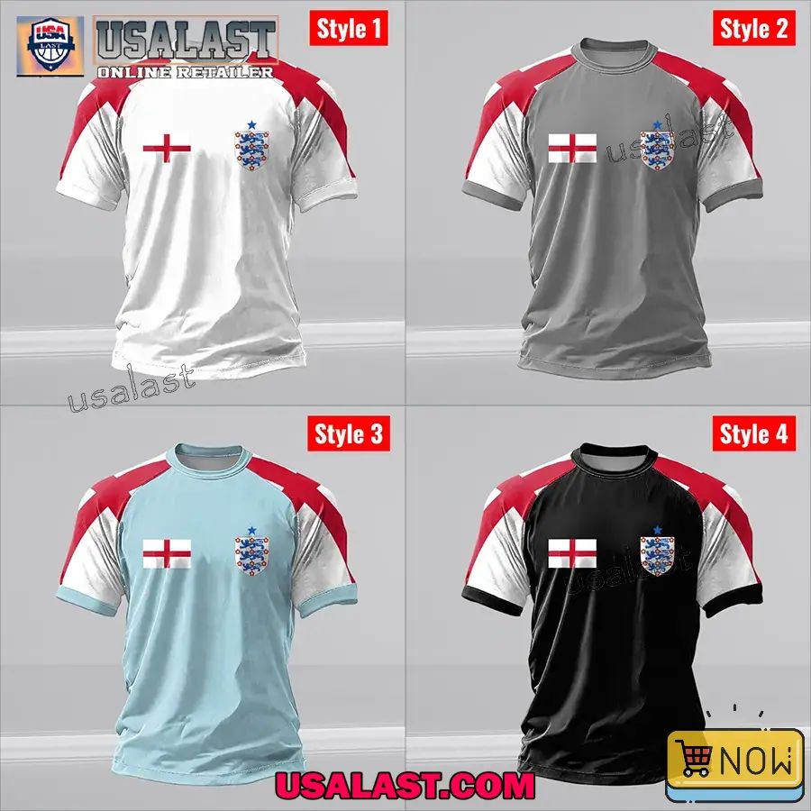 England Football WC 2026 Logo Print T-Shirt
