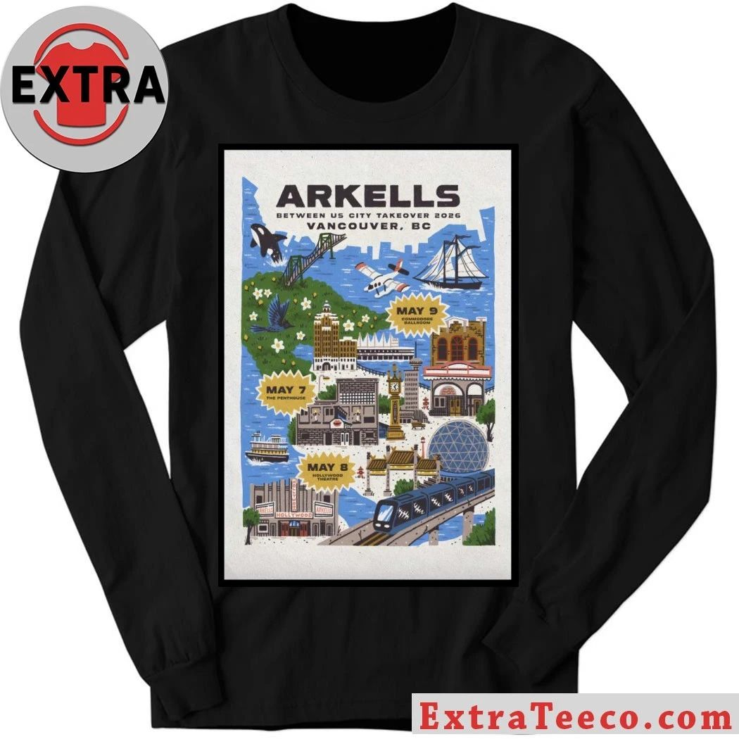 Arkells May 7 2026 The Penthouse Vancouver BC Poster Shirt