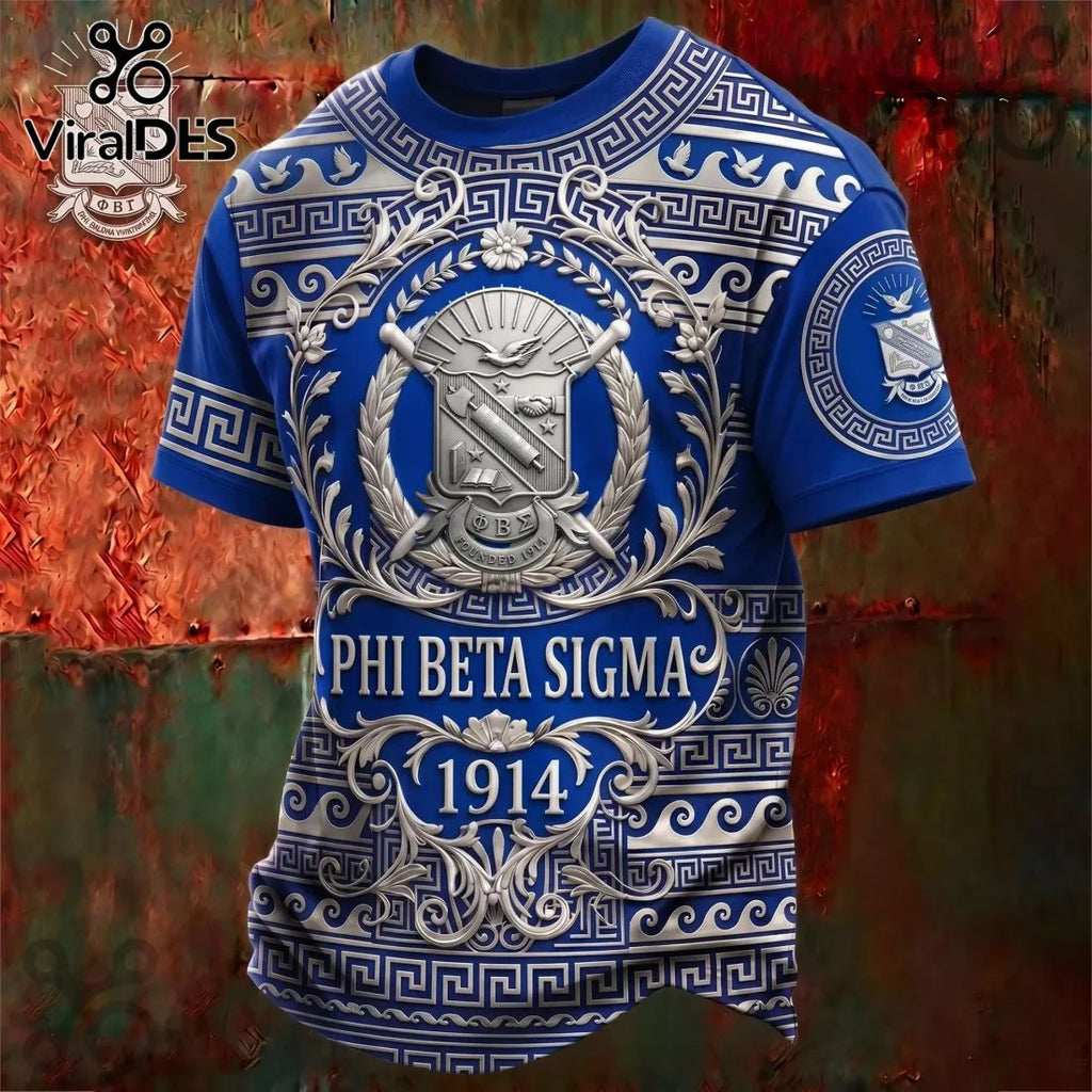Phi Beta Sigma 1914 Fraternity Crest Royal Blue Shirt