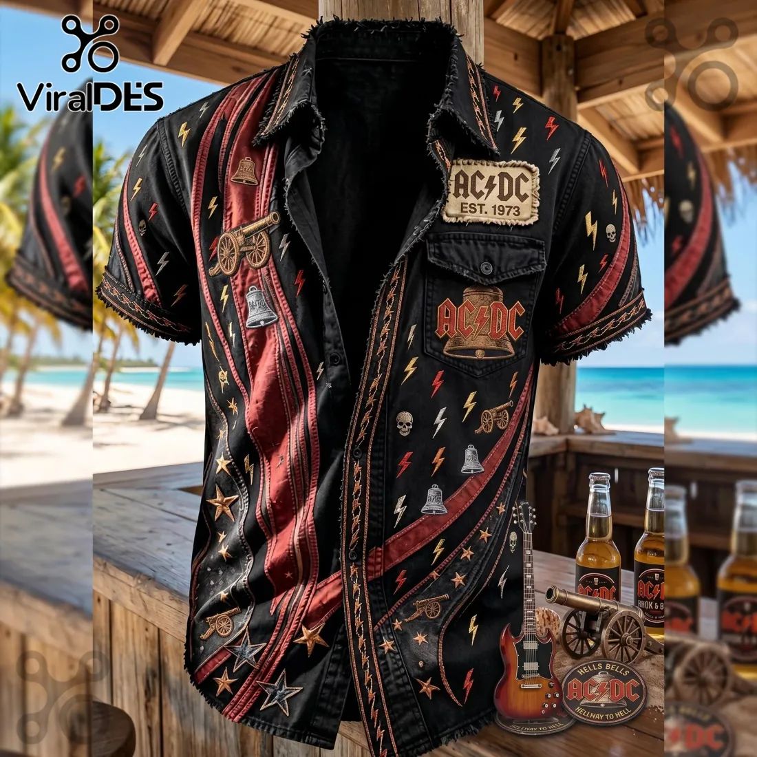 AC/DC Vintage Rock Band Hells Bells 2026 Hawaiian Shirt