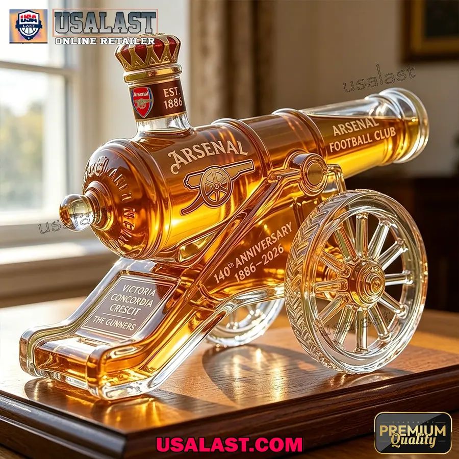 Arsenal 140th Anniversary Cannon Whiskey Decanter