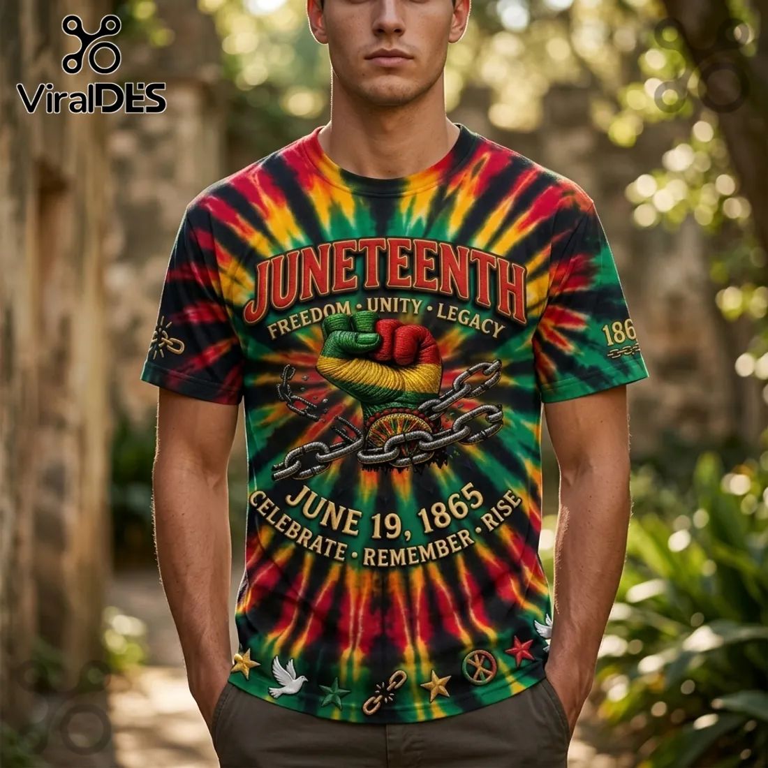 Juneteenth Freedom Legacy Cotton Short Sleeve T-Shirt