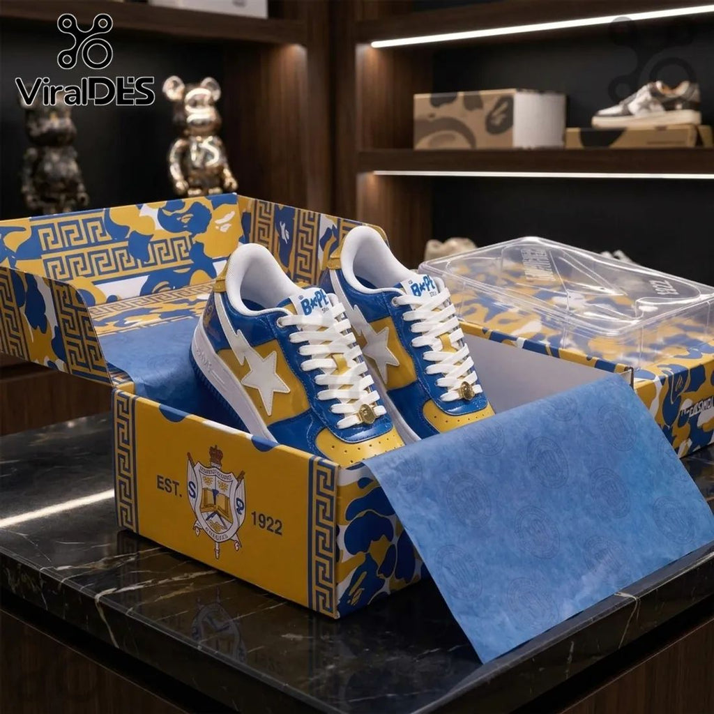 Sigma Gamma Rho 1922 Blue and Gold Air Force 1 Sneakers