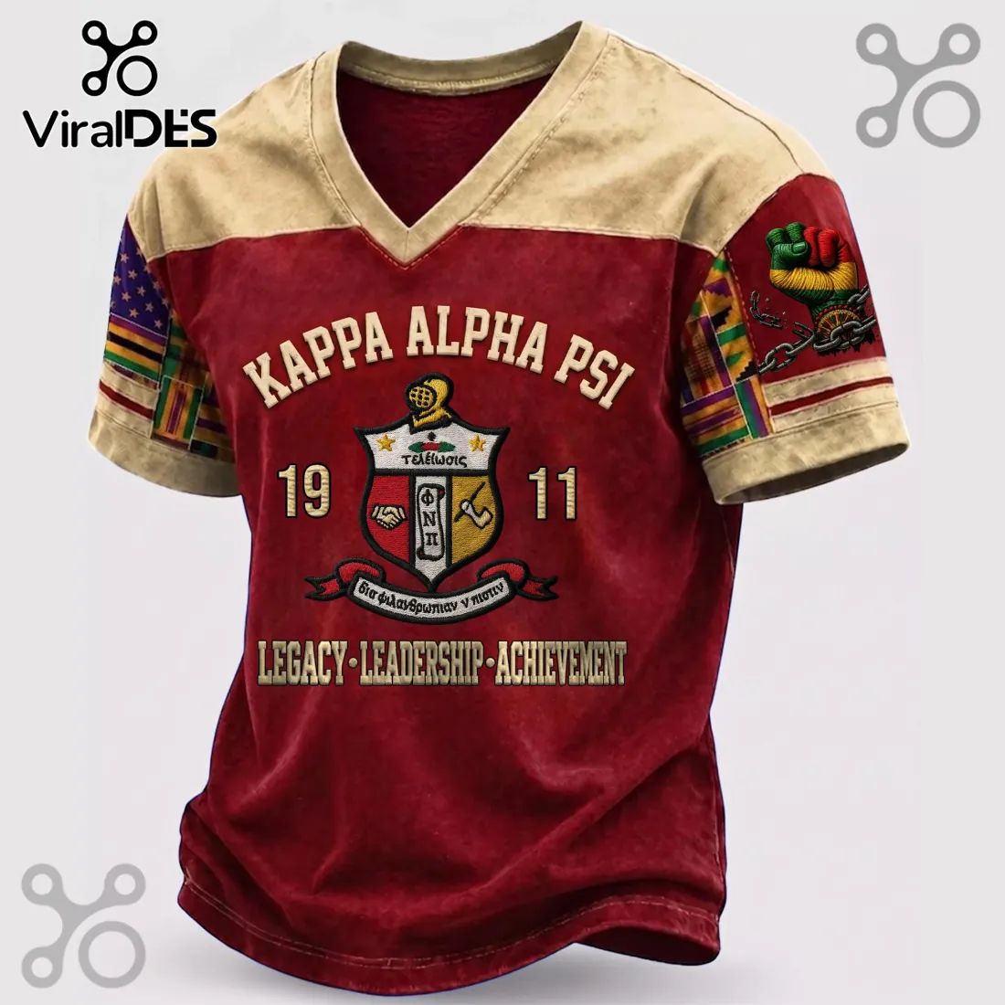Kappa Alpha Psi Legacy Leadership 1911 Maroon Polo Shirt