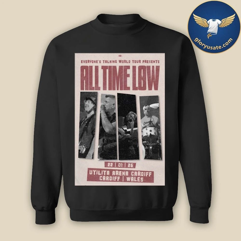 All Time Low Jan 22 2026 Utilita Arena Cardiff Wales Poster Shirt