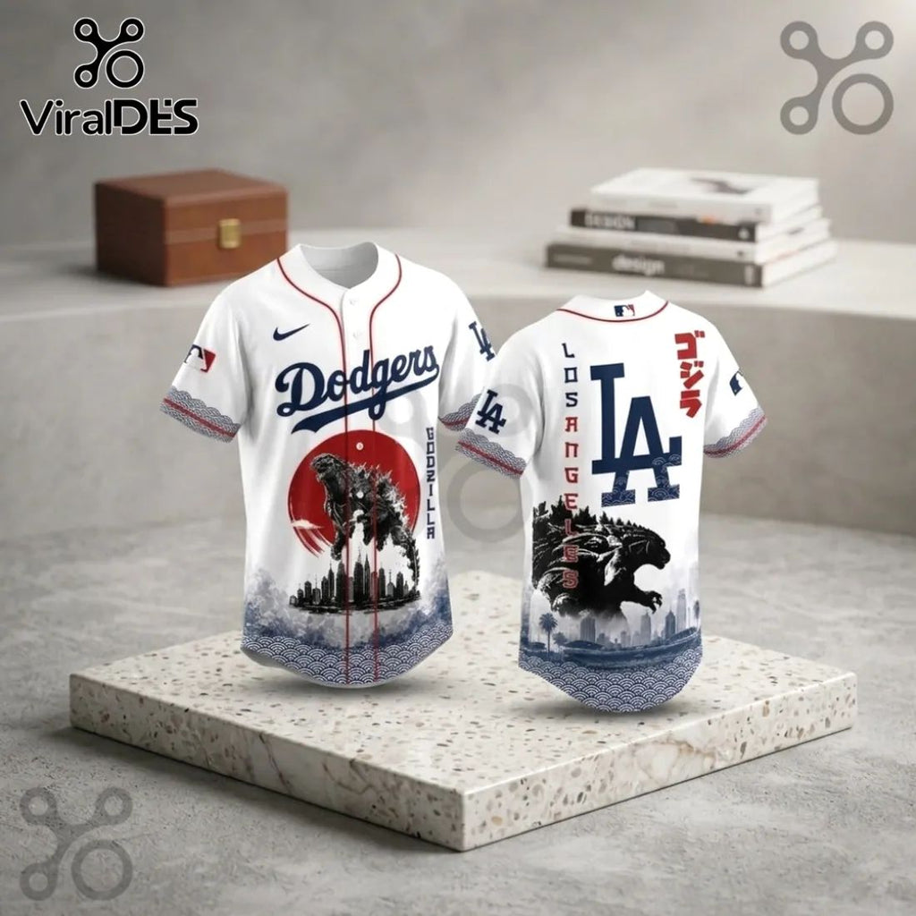 Godzilla Minus One x Los Angeles Dodgers 2026 Baseball Jersey