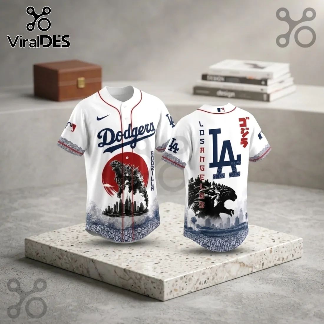 Godzilla Minus One x Los Angeles Dodgers 2026 Baseball Jersey