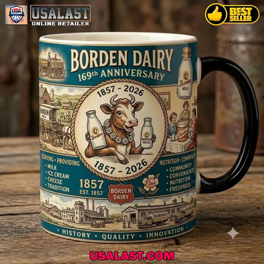 Borden Dairy 169th Anniversary 1857-2026 Commemorative Mug